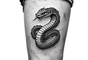 streetwear snake seen from the up view tattoo idea