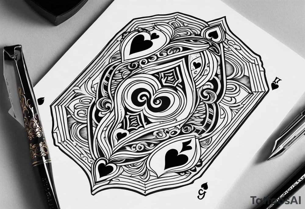 Jack of hearts playing card tattoo idea