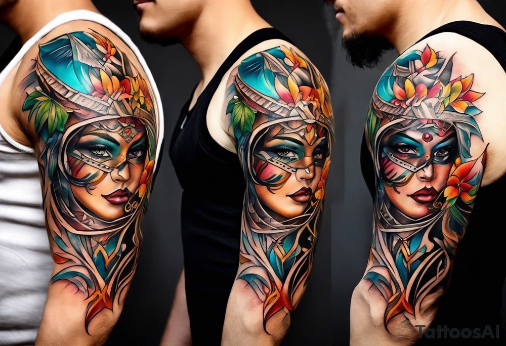 Tribe cross tattoo cover up tattoo idea