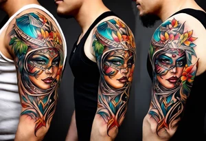 Tribe cross tattoo cover up tattoo idea