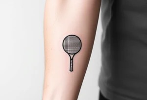 Racket sports tattoo which should have table tennis and badminton tattoo idea