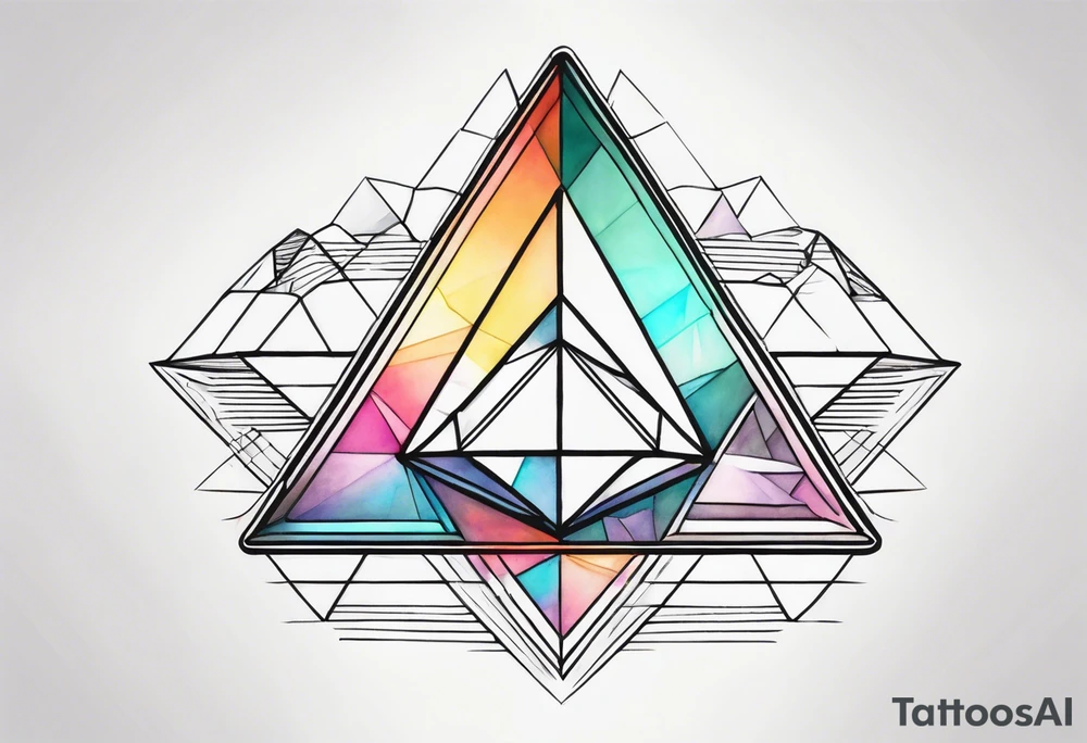 soft prism light tattoo idea