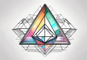 soft prism light tattoo idea