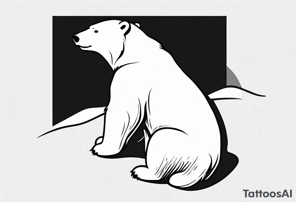 Cuddly Polar Bear tattoo idea