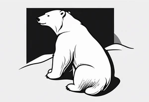 Cuddly Polar Bear tattoo idea