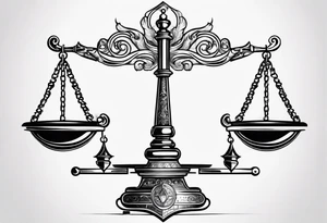 Libra scales sword, kind of cybersigilism tattoo idea