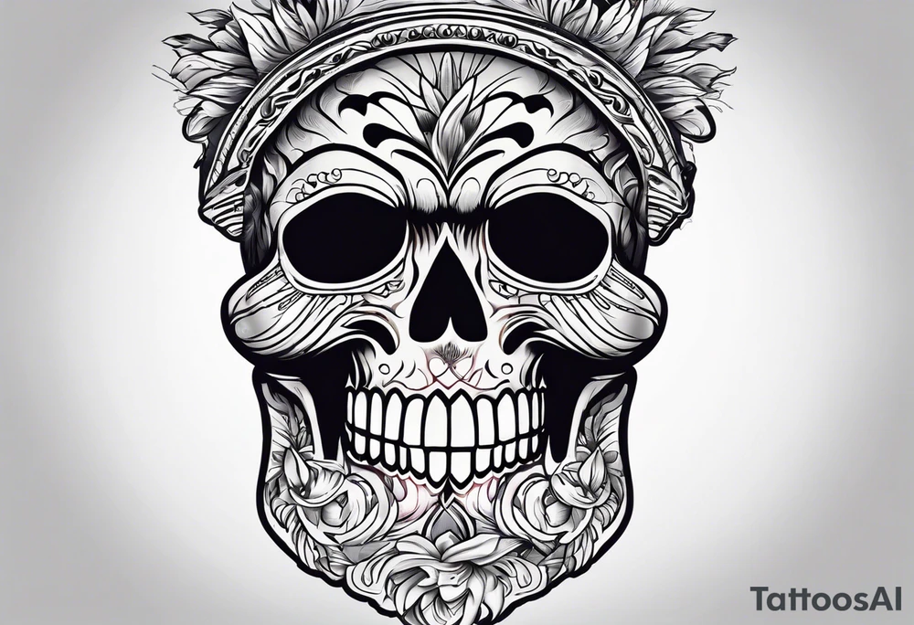 Ghost with sarape tattoo idea