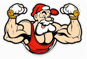 Popeye flexing tattoo idea