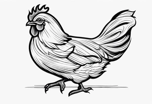 chicken tattoo idea
