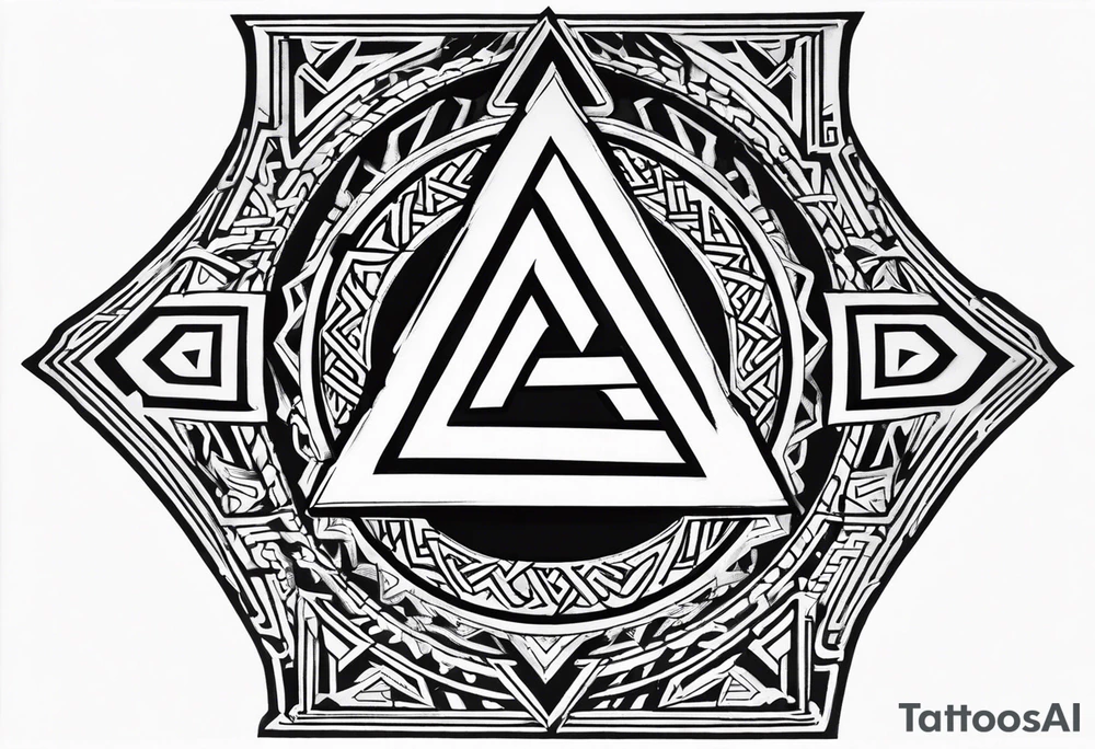 Valhalla valknut battle shield tattoo idea