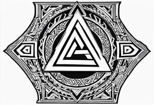 Valhalla valknut battle shield tattoo idea
