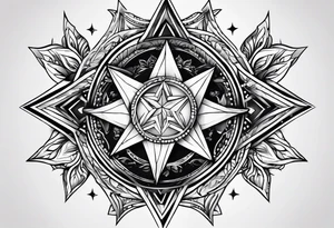 Guiding star tattoo on the wrist tattoo idea