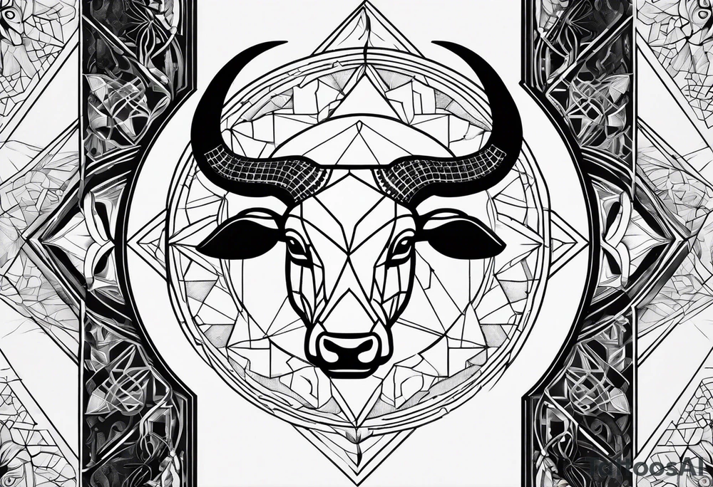 Sacred geometry and Taurus tattoo idea