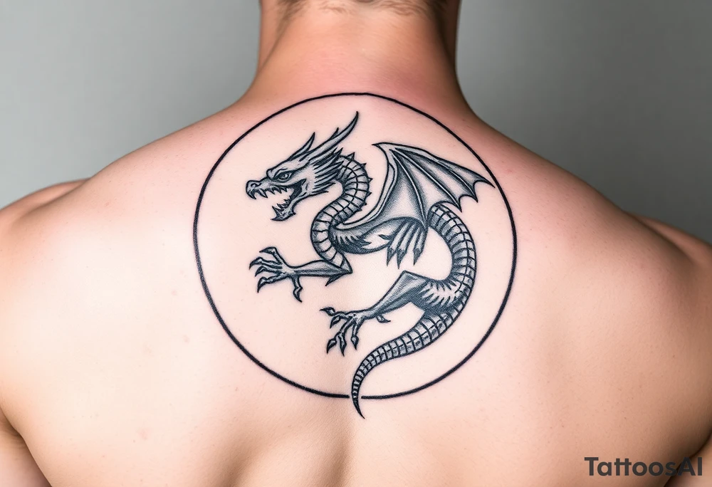 a circle formed by a dragon tattoo idea