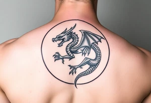 a circle formed by a dragon tattoo idea