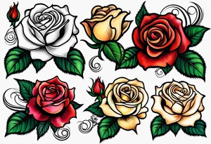 traditional rose tattoo idea
