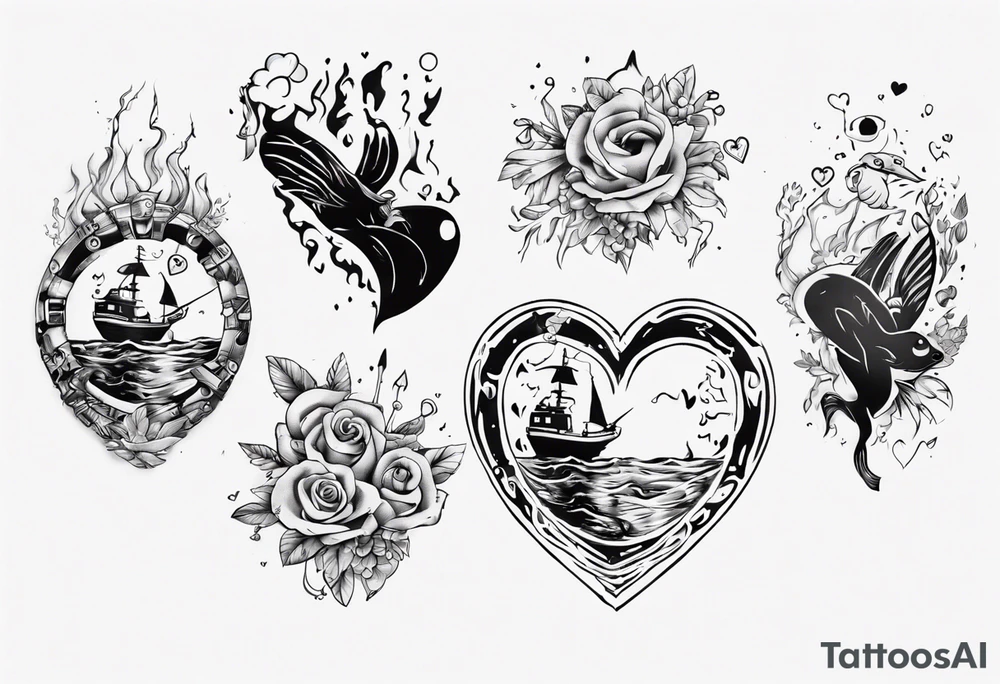 “You’re diving into my heart with your love” tattoo idea