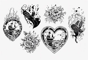 “You’re diving into my heart with your love” tattoo idea