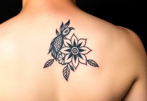 anishinaabe kwe with traditional ojibway flower design around wrist tattoo idea