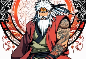 Jiraiya in Sage mode from the anime naruto tattoo idea