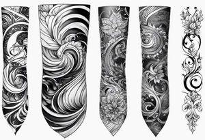 Water spiral arm sleeve tattoo idea
