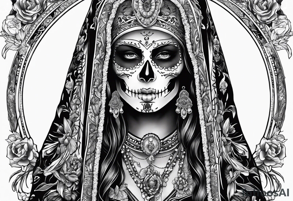 Cybersigilism of Santa Muerte tattoo idea