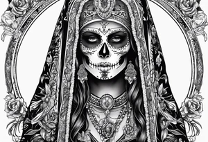 Cybersigilism of Santa Muerte tattoo idea