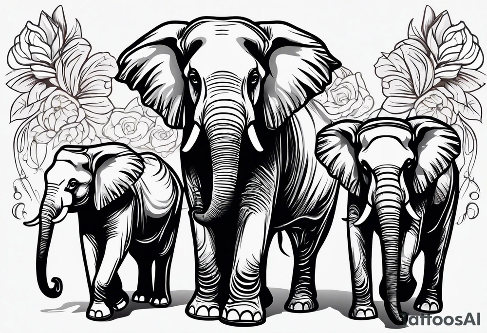 Elephant Family tattoo idea