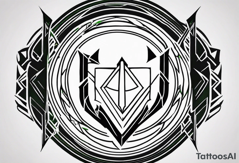 Green arrow logo artwork tattoo idea