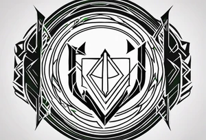 Green arrow logo artwork tattoo idea