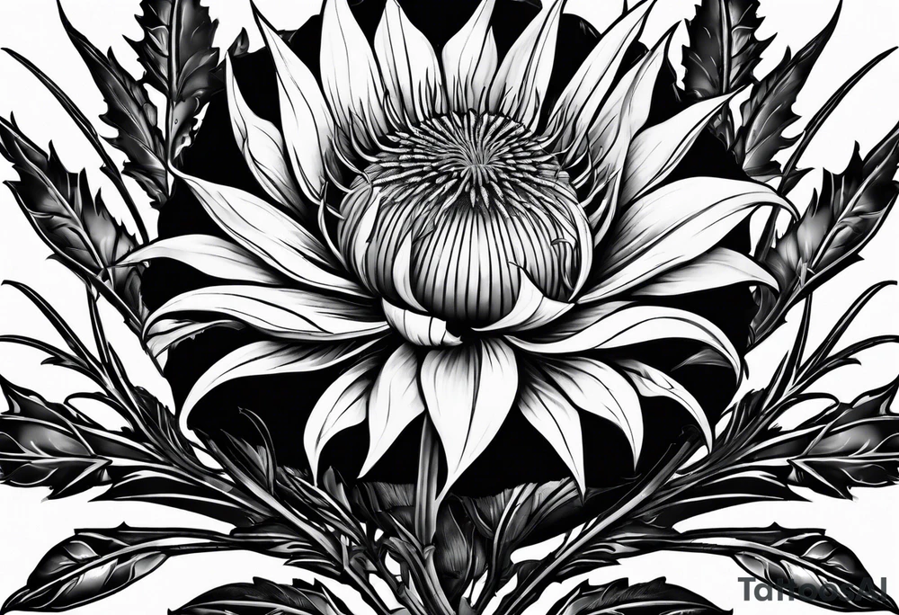 flower of Scotland thistle tattoo idea