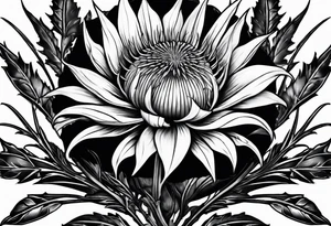 flower of Scotland thistle tattoo idea