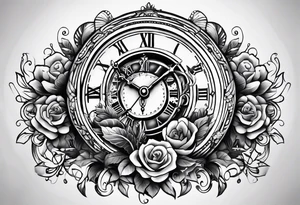 Time, money, clock tattoo idea
