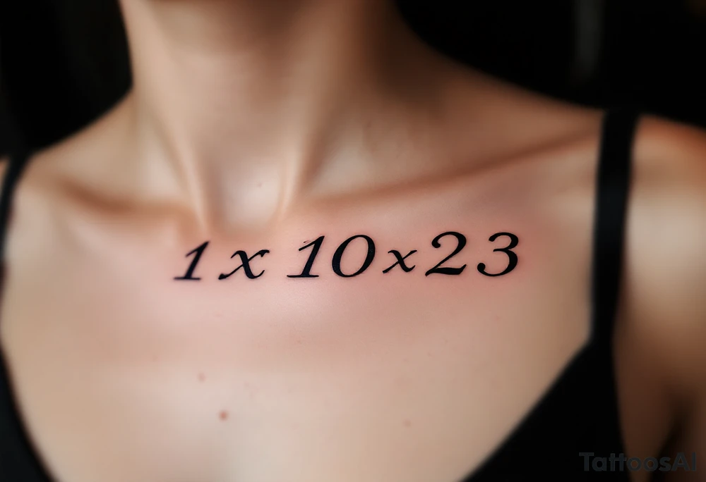 1x10^23 tattoo idea