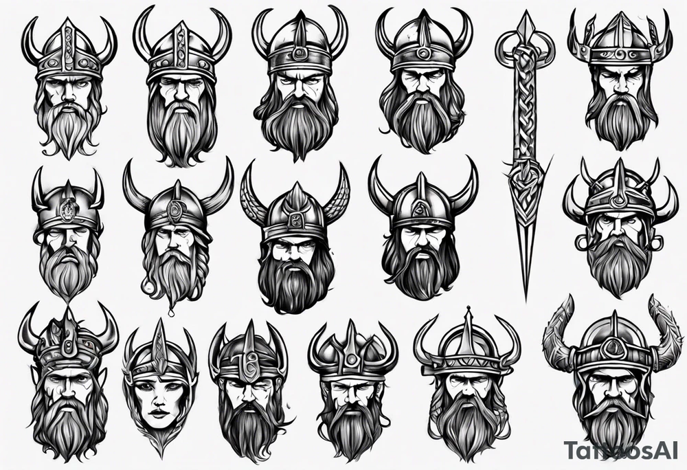 viking crown tattoo idea