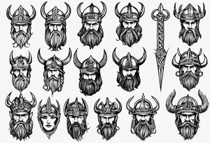 viking crown tattoo idea