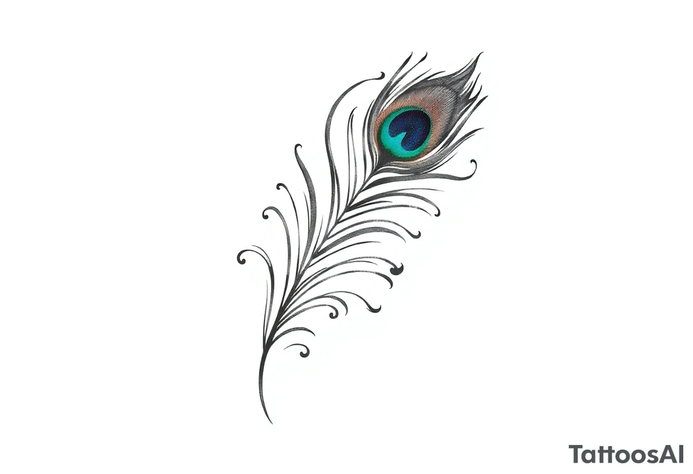 Peacock feather tattoo idea
