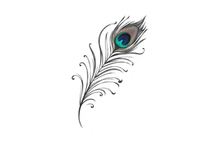 Peacock feather tattoo idea