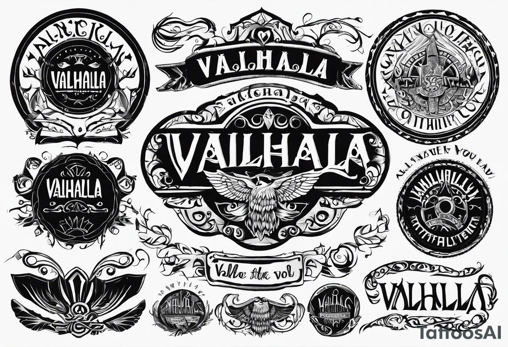 Valhalla round tattoo idea