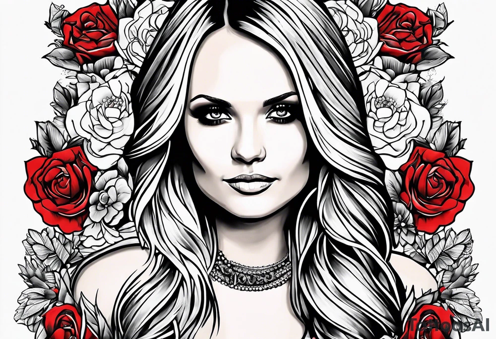 Miranda lambert with song lyrics tattoo idea