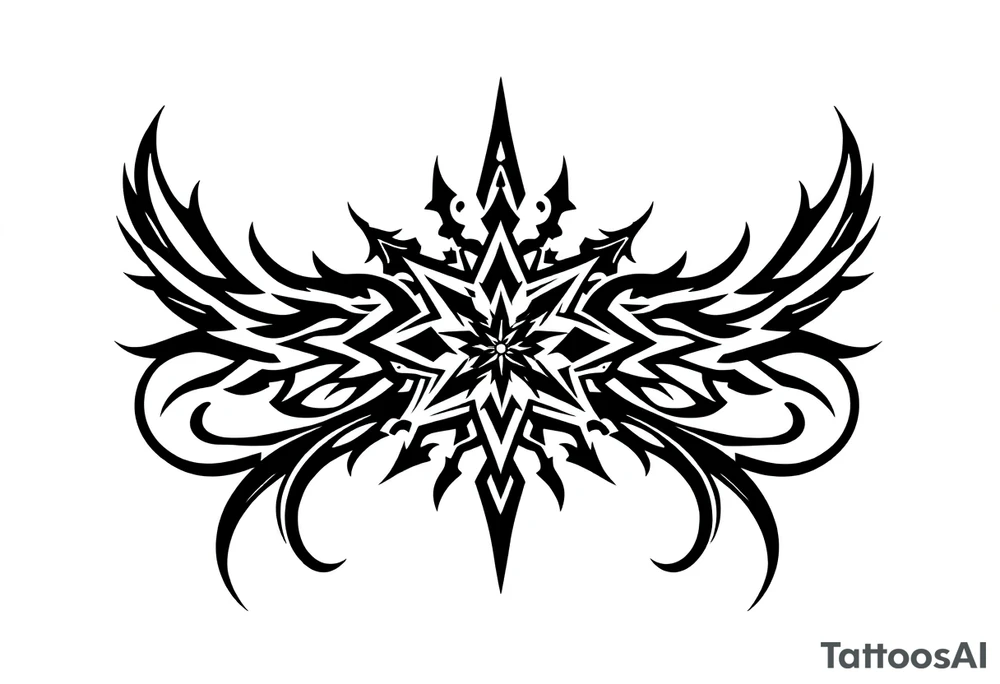 a band with a christmas pattern tattoo idea
