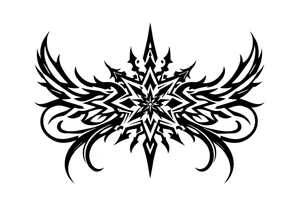 a band with a christmas pattern tattoo idea