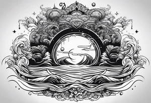 man with multiple voices in his head turning into a river tattoo idea