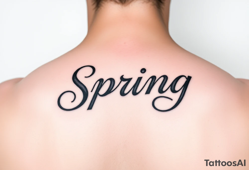 a tatoo for a girl named Spring. SHe wants to love herself no matter what. The tatto can be a text or simbol tattoo idea
