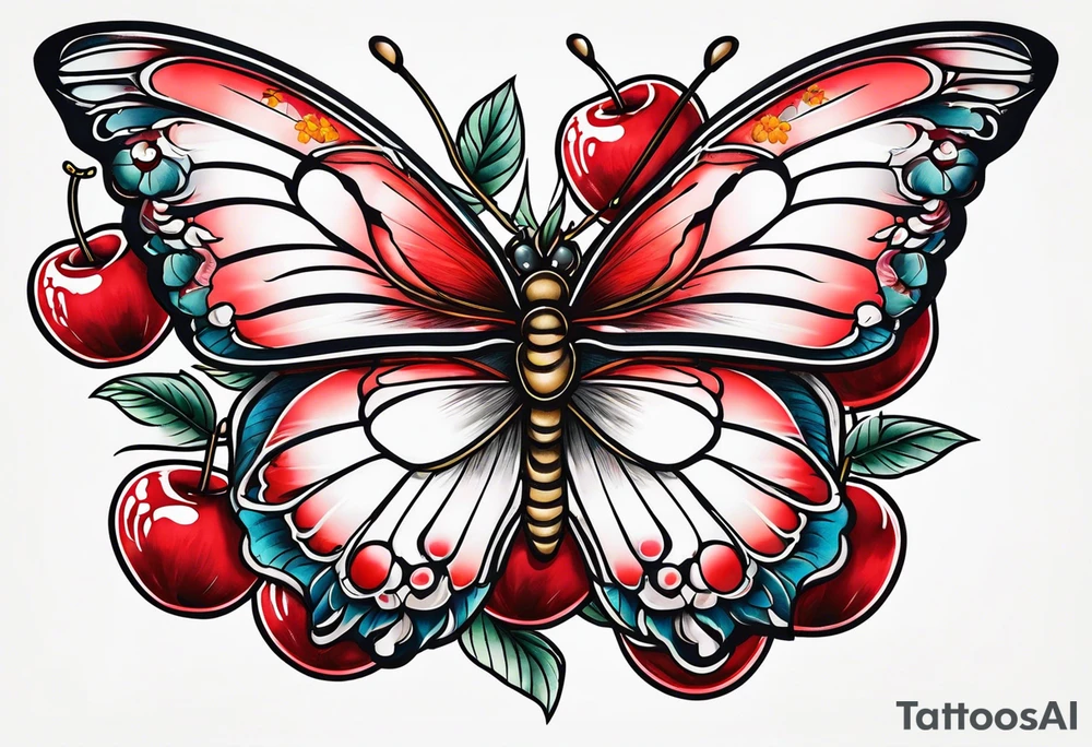 butter fly
cherry tattoo idea