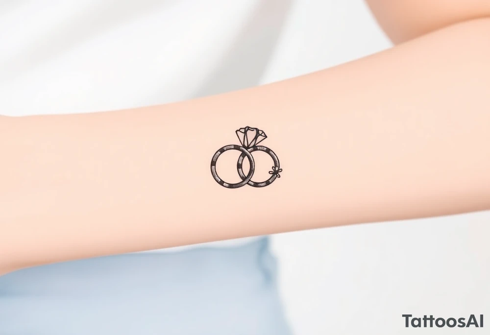 wedding ring tattoo tattoo idea