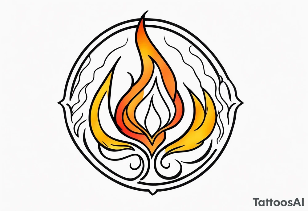 gentle fire tattoo idea
