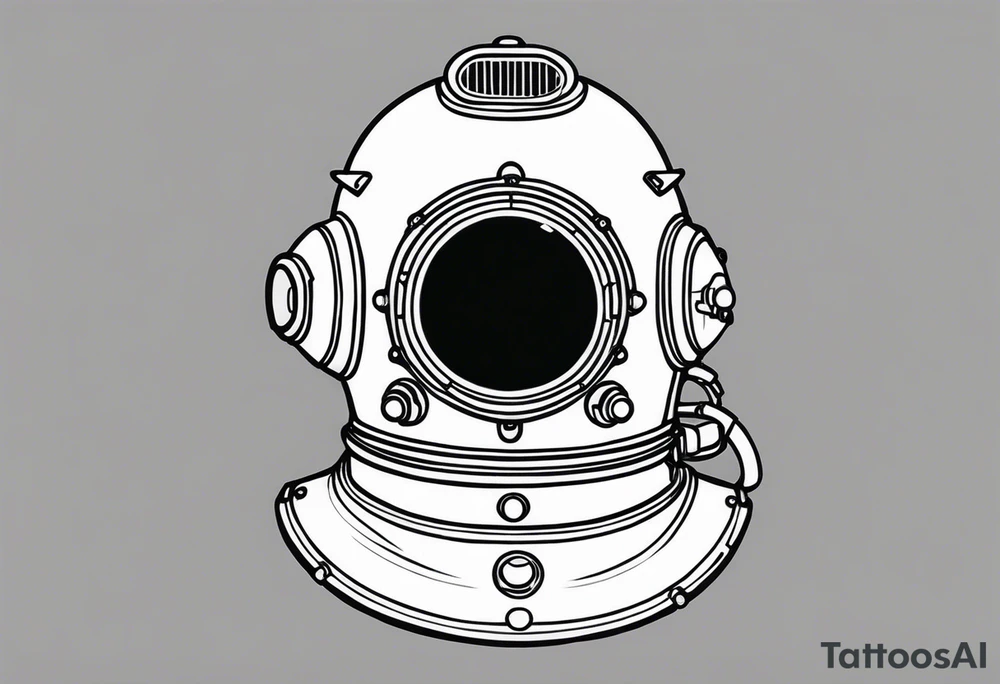 mark v diving helmet tattoo idea