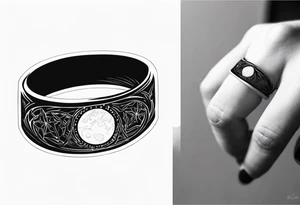 A tattoo that resembles ring for my finger with the word "the universe" tattoo idea