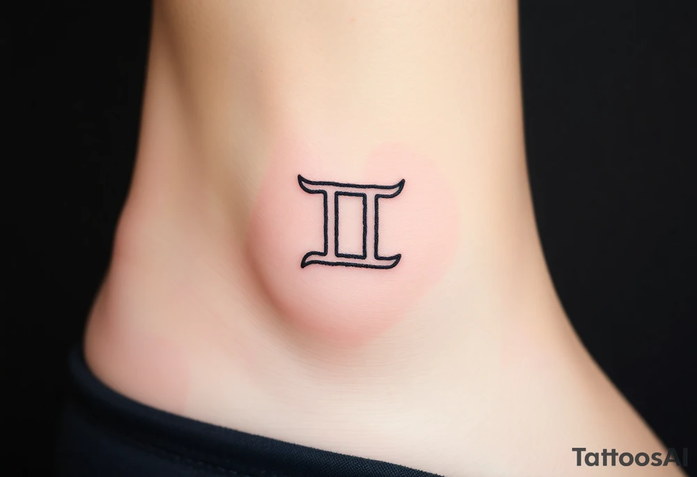 Cool gemini sign tattoo idea